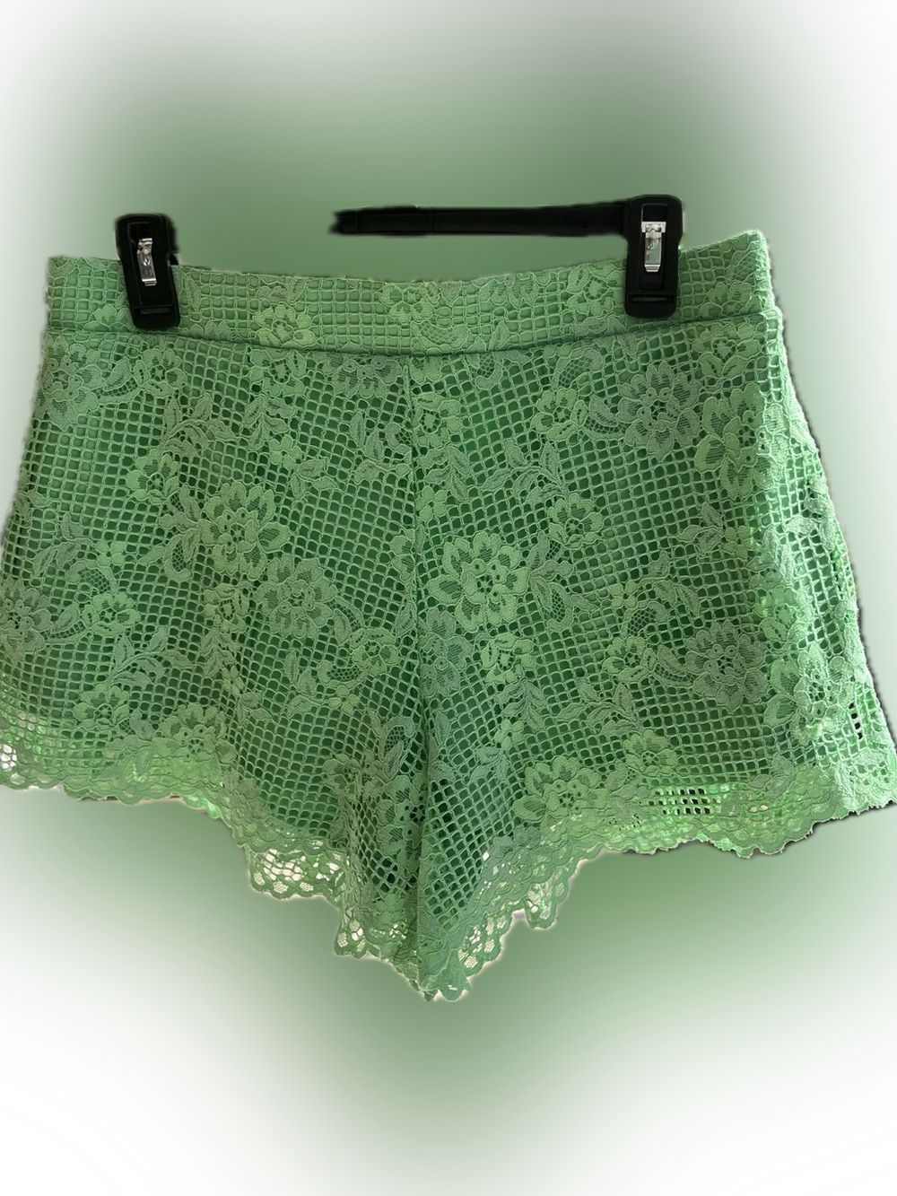 Future Collective by Gabriella Kareffa Johnson Greem lace shorts